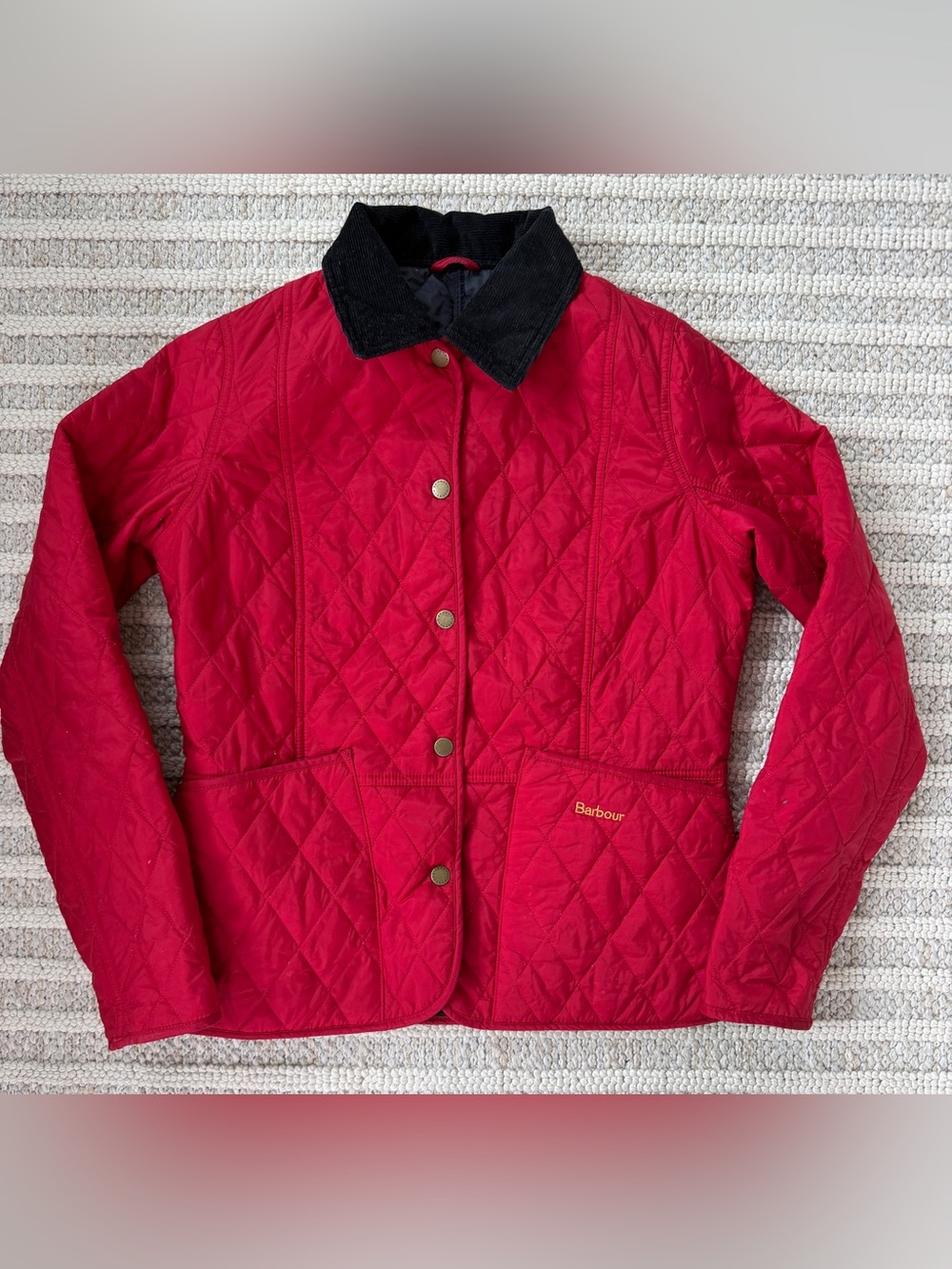 Barbour Red Quilted Jacket size 6